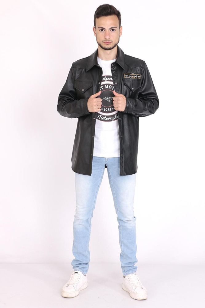 Suni Kürk Siyah Erkek Gömlek