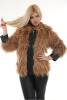 Suni Kürk Kahverengi Kadın Ceket
