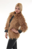 Suni Kürk Kahverengi Kadın Ceket