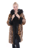 Julia Suni Kürk Kapüşonlu Leopar Kaban