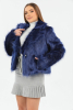 Kelly Suni Kürk Mavi Kadın Mont