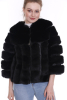 Suni Kürk Siyah Kadın Ceket