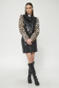Faux Leather Biker Jacket Leopard