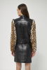 Faux Leather Biker Jacket Leopard