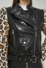 Faux Leather Biker Jacket Leopard