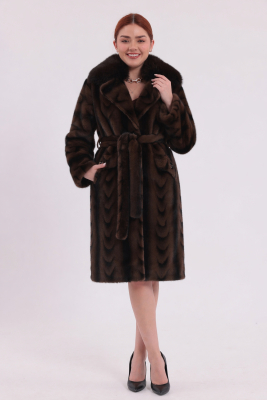 AURELLA ALCANTARA KADIN KÜRK CEKET, HAKİKİ TİLKİ KÜRKLÜ LÜX UZUN KABAN