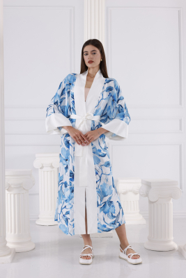 Emma Vegan İpek CUPRO Uzun Kimono