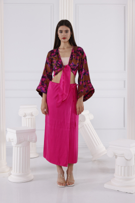 Tina Vegan İpek CUPRO Cropped